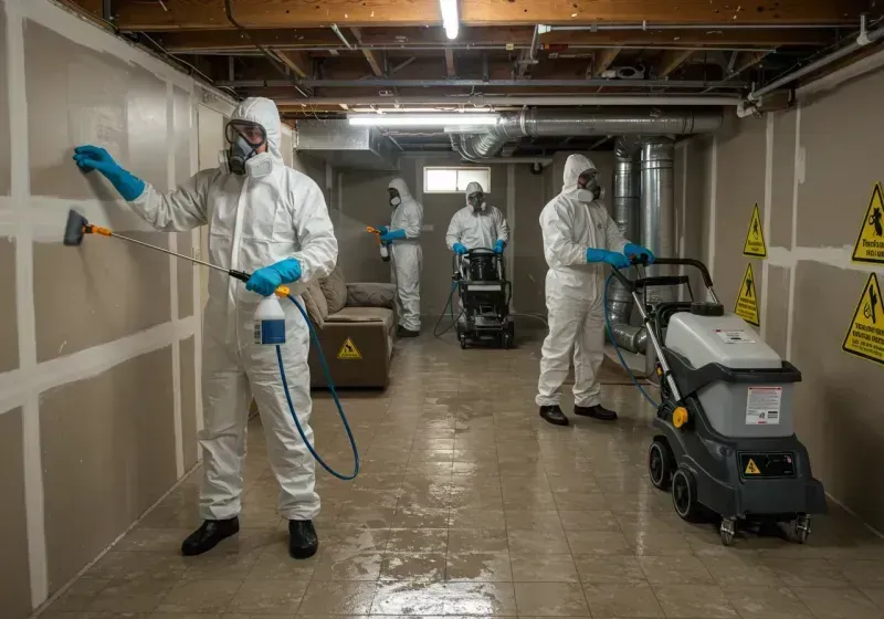 Basement Moisture Removal and Structural Drying process in Cozad, NE